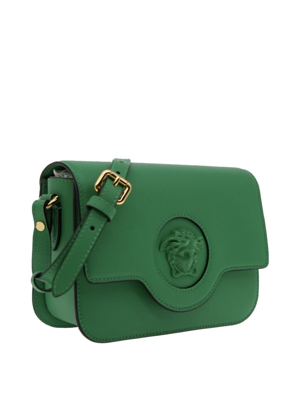 Versace Medusa Shoulder Bag Crossbody Green Leather New - Picture 2 of 6